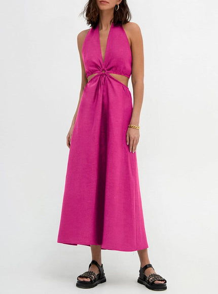 Elia Sleeveless Hollow Out Dress - Fashion Pov