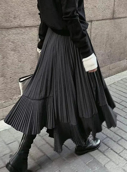 Elle Pleated Casual Skirt - Fashion Pov