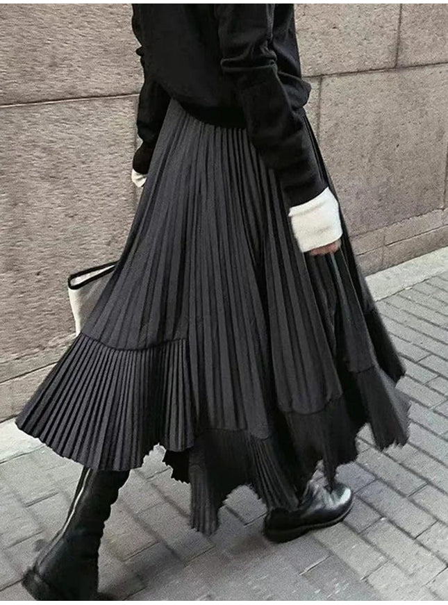 Elle Pleated Casual Skirt - Fashion Pov