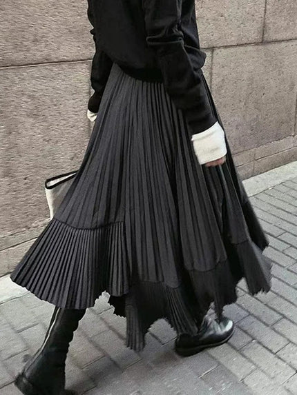 Elle Pleated Casual Skirt - Fashion Pov