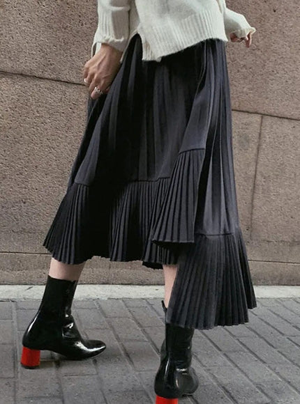Elle Pleated Casual Skirt - Fashion Pov