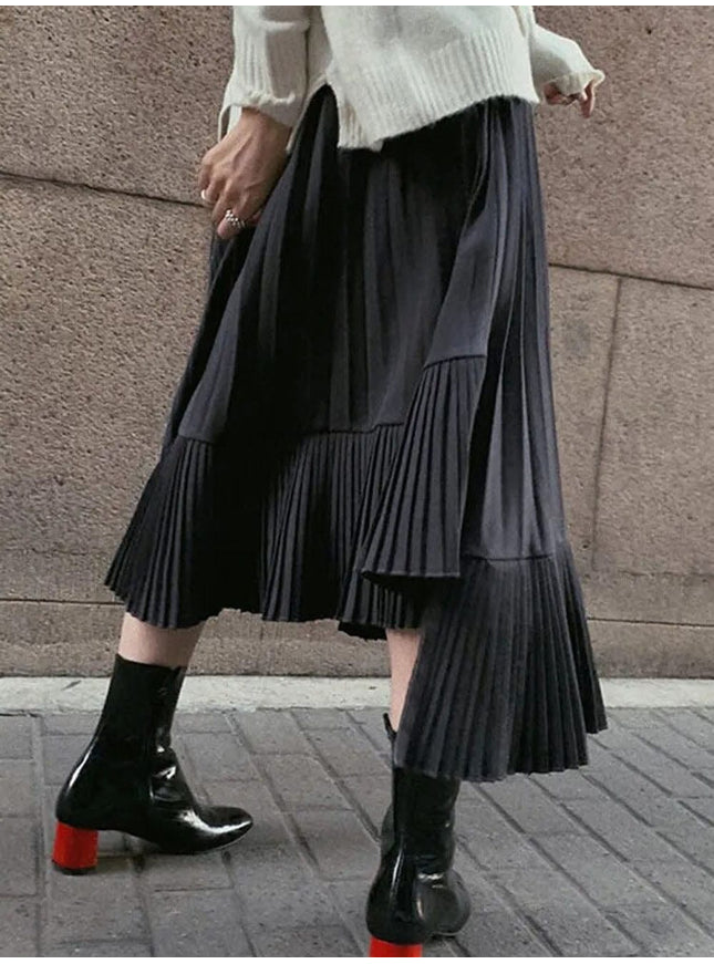 Elle Pleated Casual Skirt - Fashion Pov