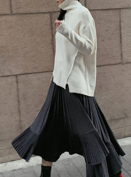 Elle Pleated Casual Skirt - Fashion Pov