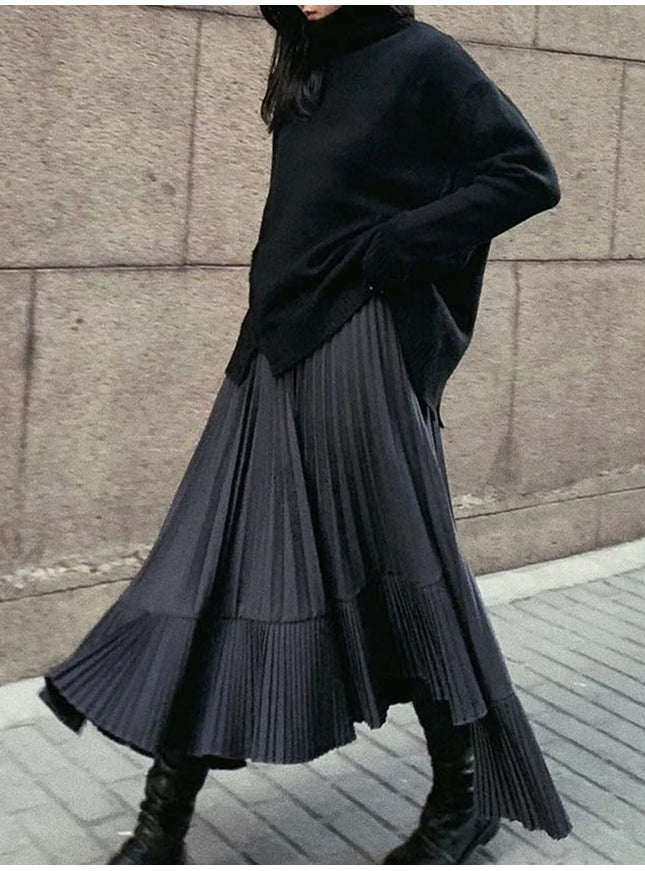 Elle Pleated Casual Skirt - Fashion Pov