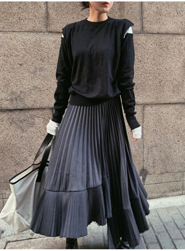 Elle Pleated Casual Skirt - Fashion Pov