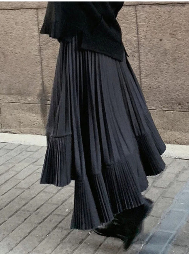 Elle Pleated Casual Skirt - Fashion Pov
