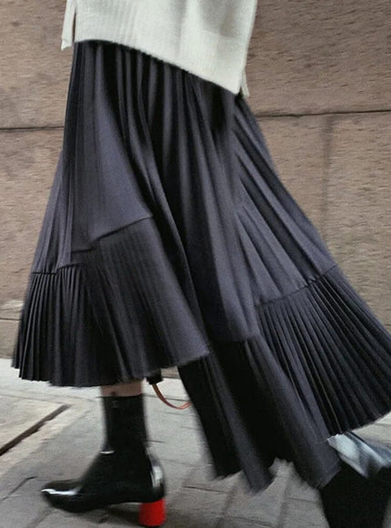 Elle Pleated Casual Skirt - Fashion Pov