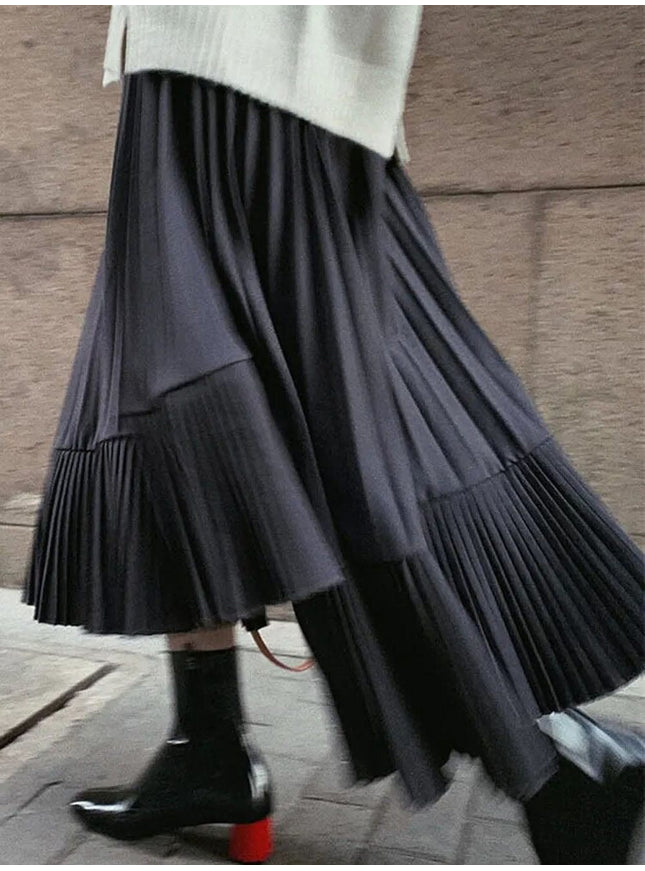 Elle Pleated Casual Skirt - Fashion Pov