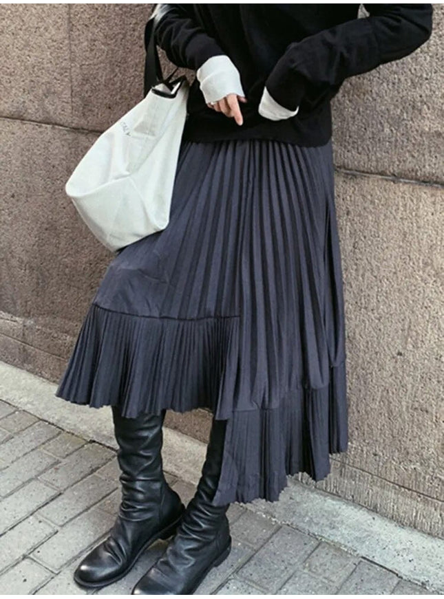 Elle Pleated Casual Skirt - Fashion Pov