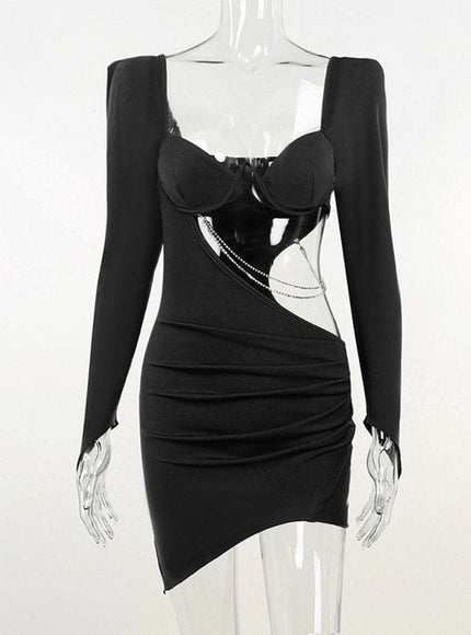 Ellen Diamond Chain Mini Dress - Fashion Pov