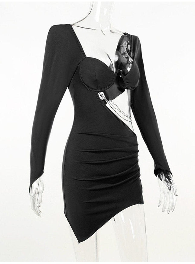 Ellen Diamond Chain Mini Dress - Fashion Pov