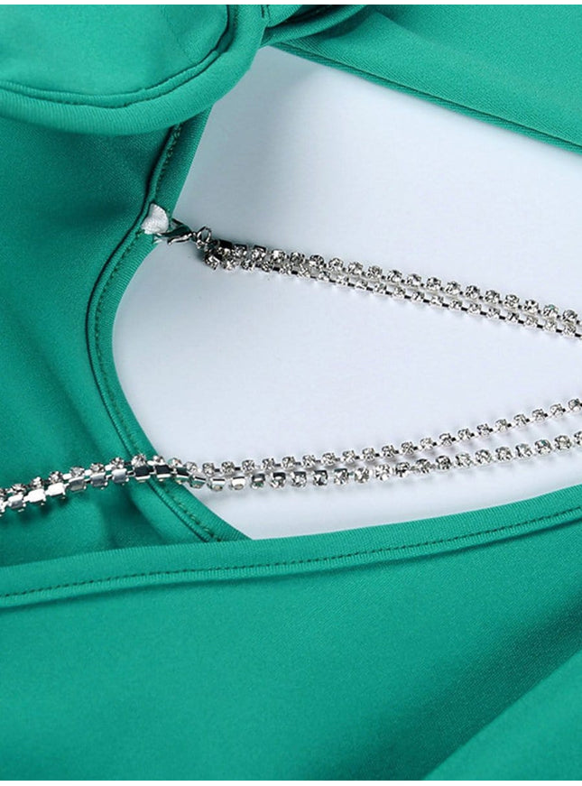 Ellen Diamond Chain Mini Dress - Fashion Pov