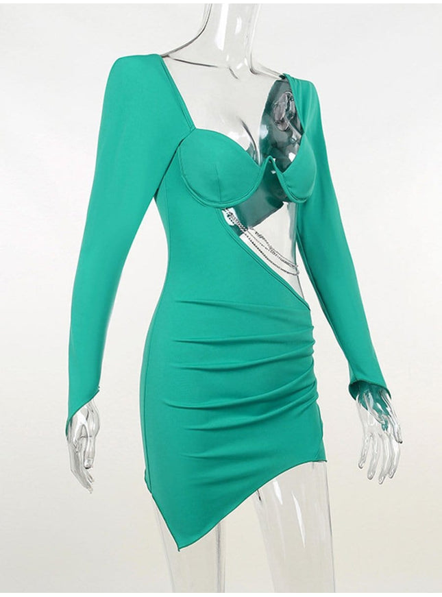 Ellen Diamond Chain Mini Dress - Fashion Pov