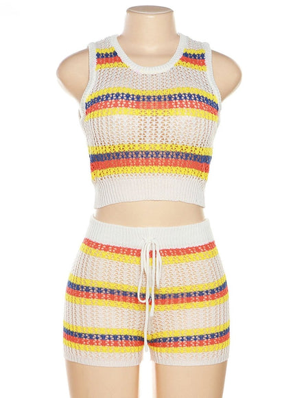 Elliot Knitted Top & Short Set - Fashion Pov