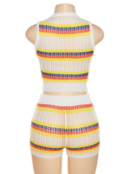 Elliot Knitted Top & Short Set - Fashion Pov