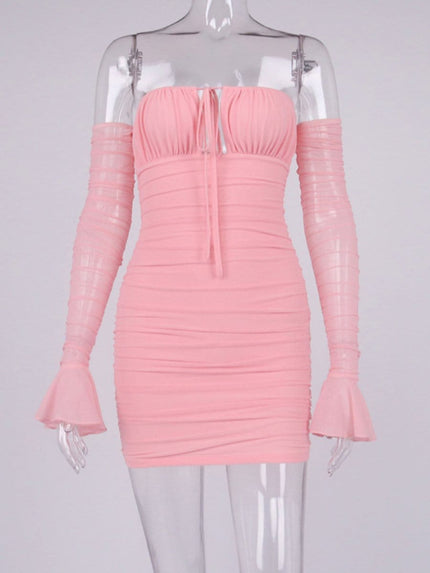 Elodie Off Shoulder Mini Dress - Fashion Pov