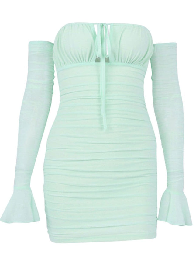 Elodie Off Shoulder Mini Dress - Fashion Pov