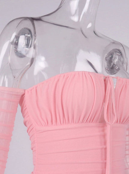 Elodie Off Shoulder Mini Dress - Fashion Pov