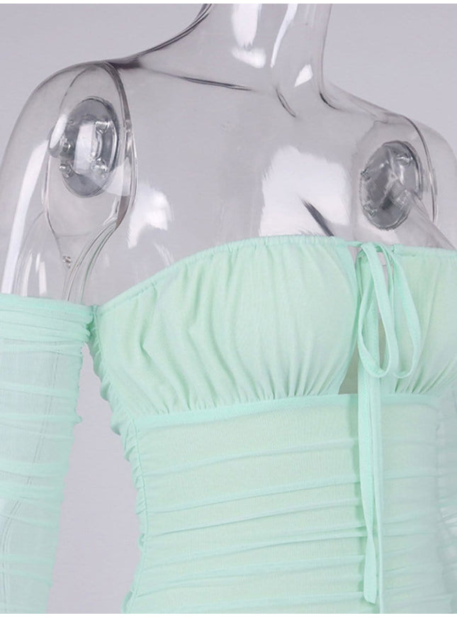 Elodie Off Shoulder Mini Dress - Fashion Pov