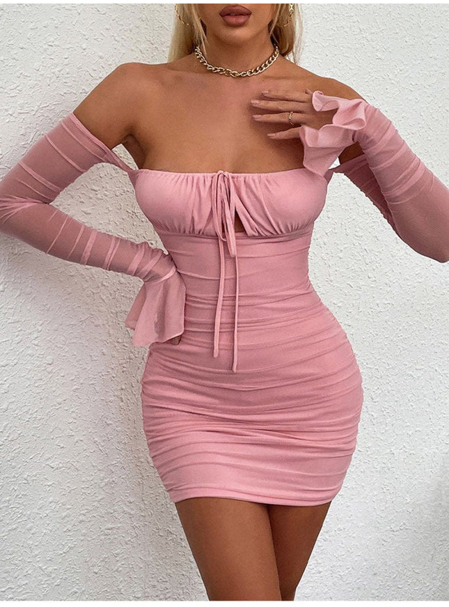Elodie Off Shoulder Mini Dress - Fashion Pov
