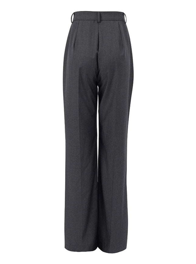 Fatima Mid Pant In Gray - Fashion Pov