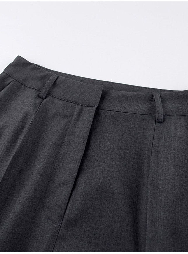 Fatima Mid Pant In Gray - Fashion Pov