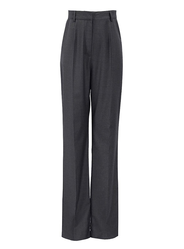 Fatima Mid Pant In Gray - Fashion Pov