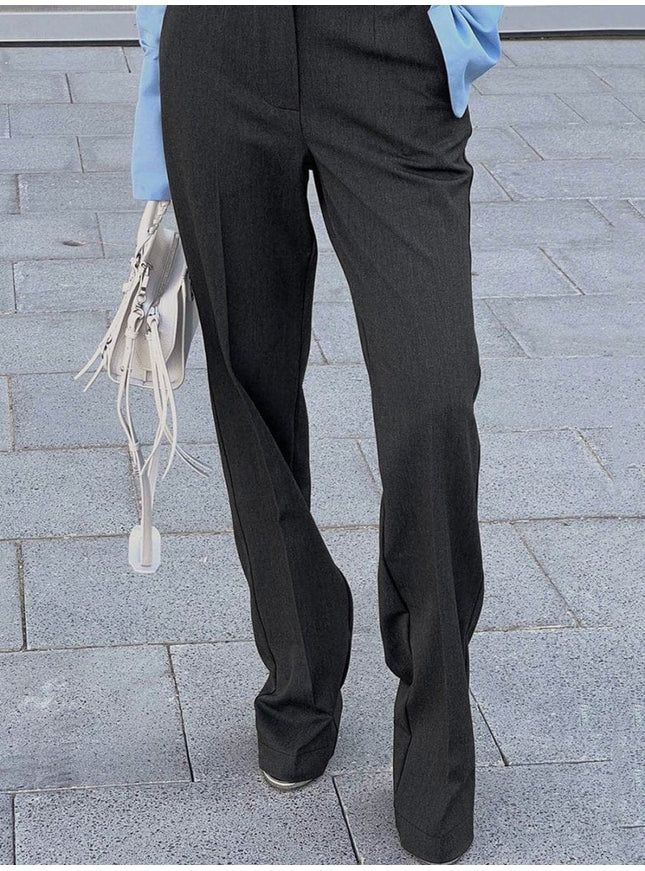 Fatima Mid Pant In Gray - Fashion Pov