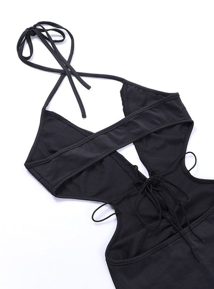 Faye Hollow Out Ruffle Mini Dress - Fashion Pov
