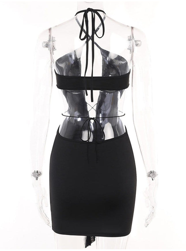 Faye Hollow Out Ruffle Mini Dress - Fashion Pov