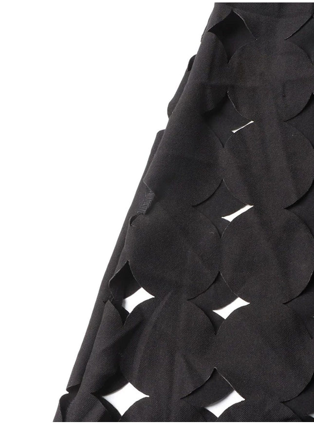 Flora Dot Hollow Out Midi Dress - Fashion Pov