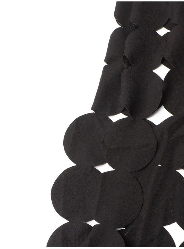 Flora Dot Hollow Out Midi Dress - Fashion Pov