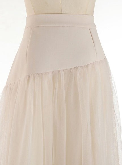 Gianna Tassel Mesh Midi Skirt - Fashion Pov