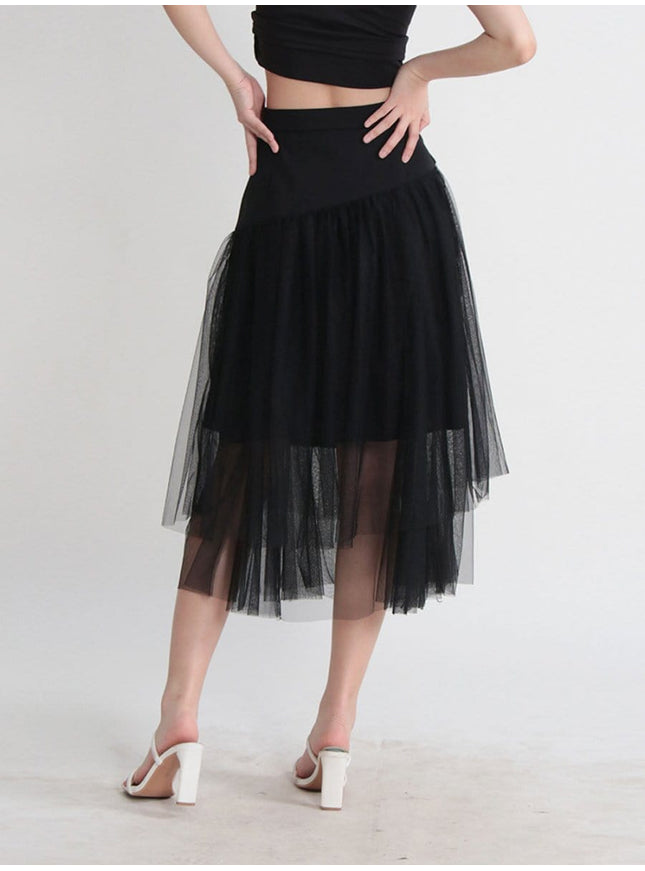 Gianna Tassel Mesh Midi Skirt - Fashion Pov
