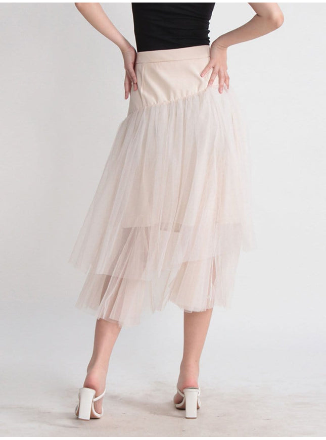 Gianna Tassel Mesh Midi Skirt - Fashion Pov