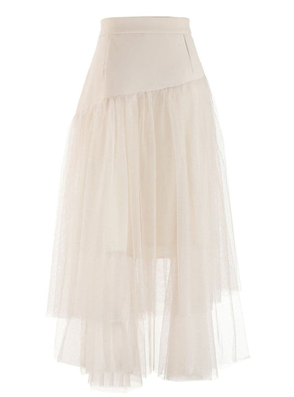 Gianna Tassel Mesh Midi Skirt - Fashion Pov