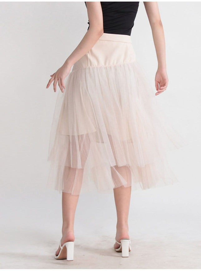 Gianna Tassel Mesh Midi Skirt - Fashion Pov