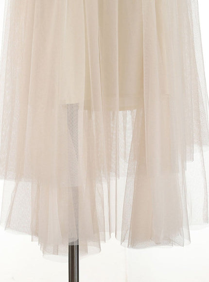 Gianna Tassel Mesh Midi Skirt - Fashion Pov
