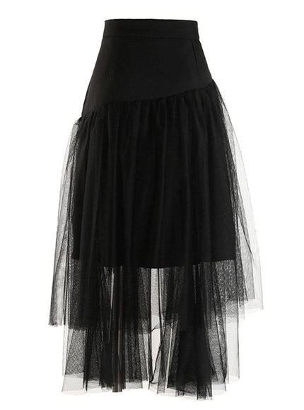 Gianna Tassel Mesh Midi Skirt - Fashion Pov
