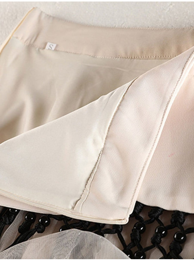 Gianna Tassel Mesh Midi Skirt - Fashion Pov