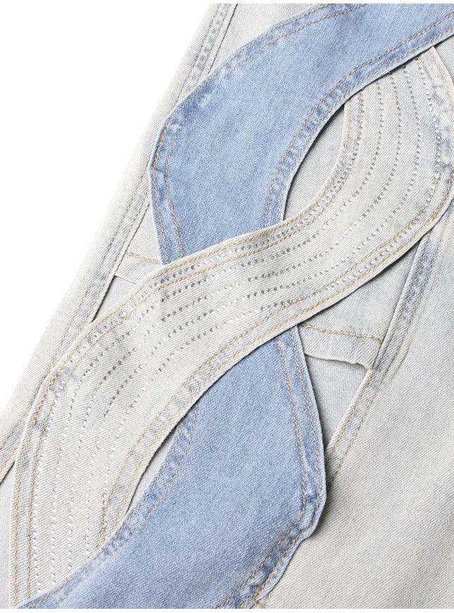 Haven Belt Hollow Out Denim Pant - Fashion Pov