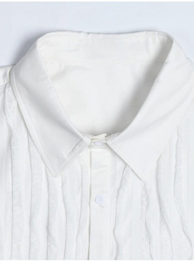 Ines Casual Single Breasted Shirt - Fashion Pov