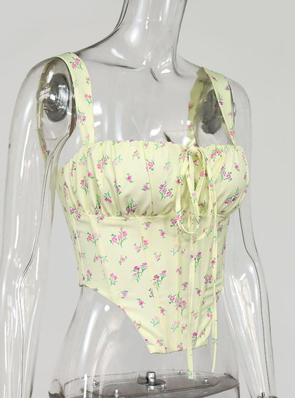 Irene Floral Backless Top - Fashion Pov