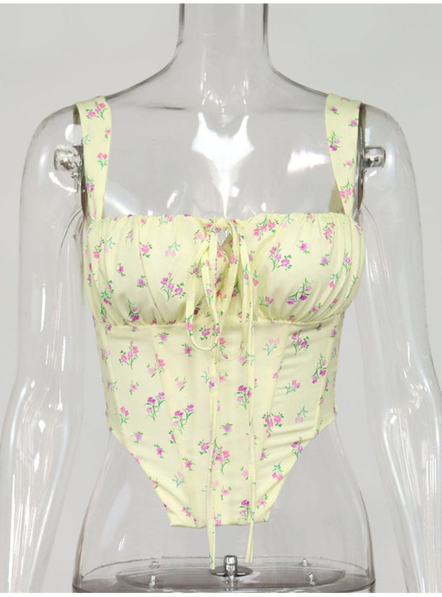 Irene Floral Backless Top - Fashion Pov