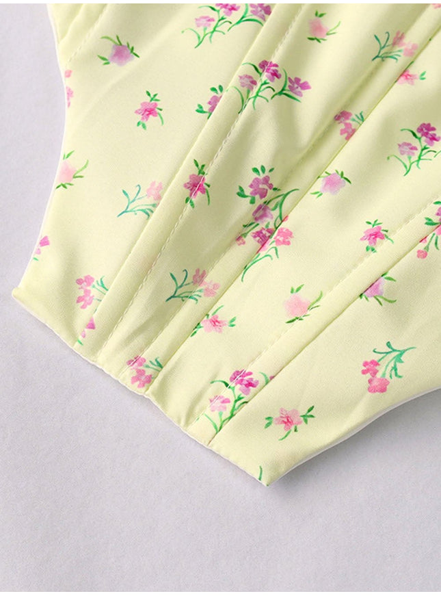 Irene Floral Backless Top - Fashion Pov