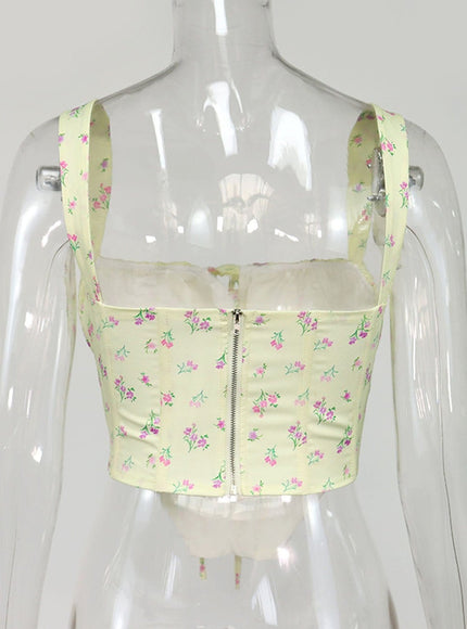 Irene Floral Backless Top - Fashion Pov