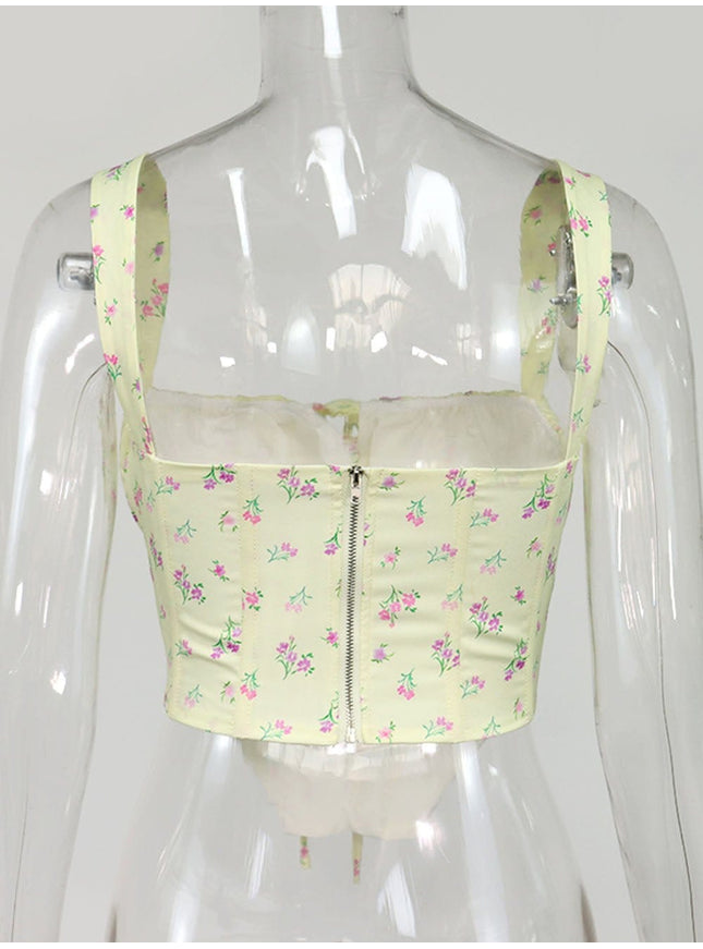 Irene Floral Backless Top - Fashion Pov