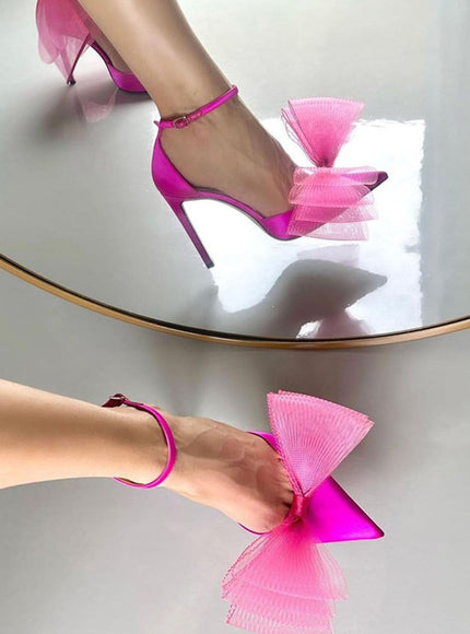 Jade Big Butterfly Knot Heel - Fashion Pov
