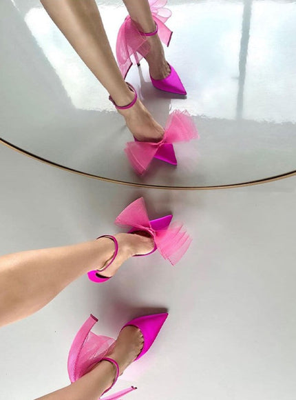 Jade Big Butterfly Knot Heel - Fashion Pov