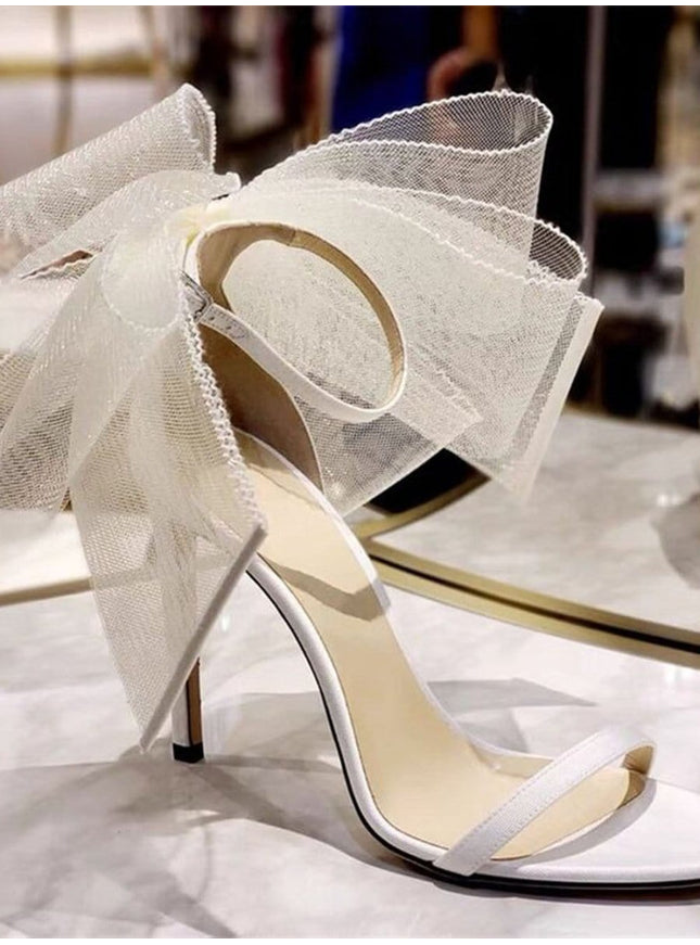 Jade Big Butterfly Knot Heel - Fashion Pov